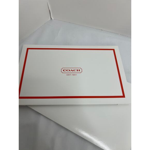 2 Coach 6" x 10” X 2 1/2" White & Red Gift Boxes New! - Picture 2 of 6